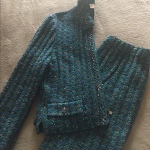 St. John Collection Turquoise Skirt Set